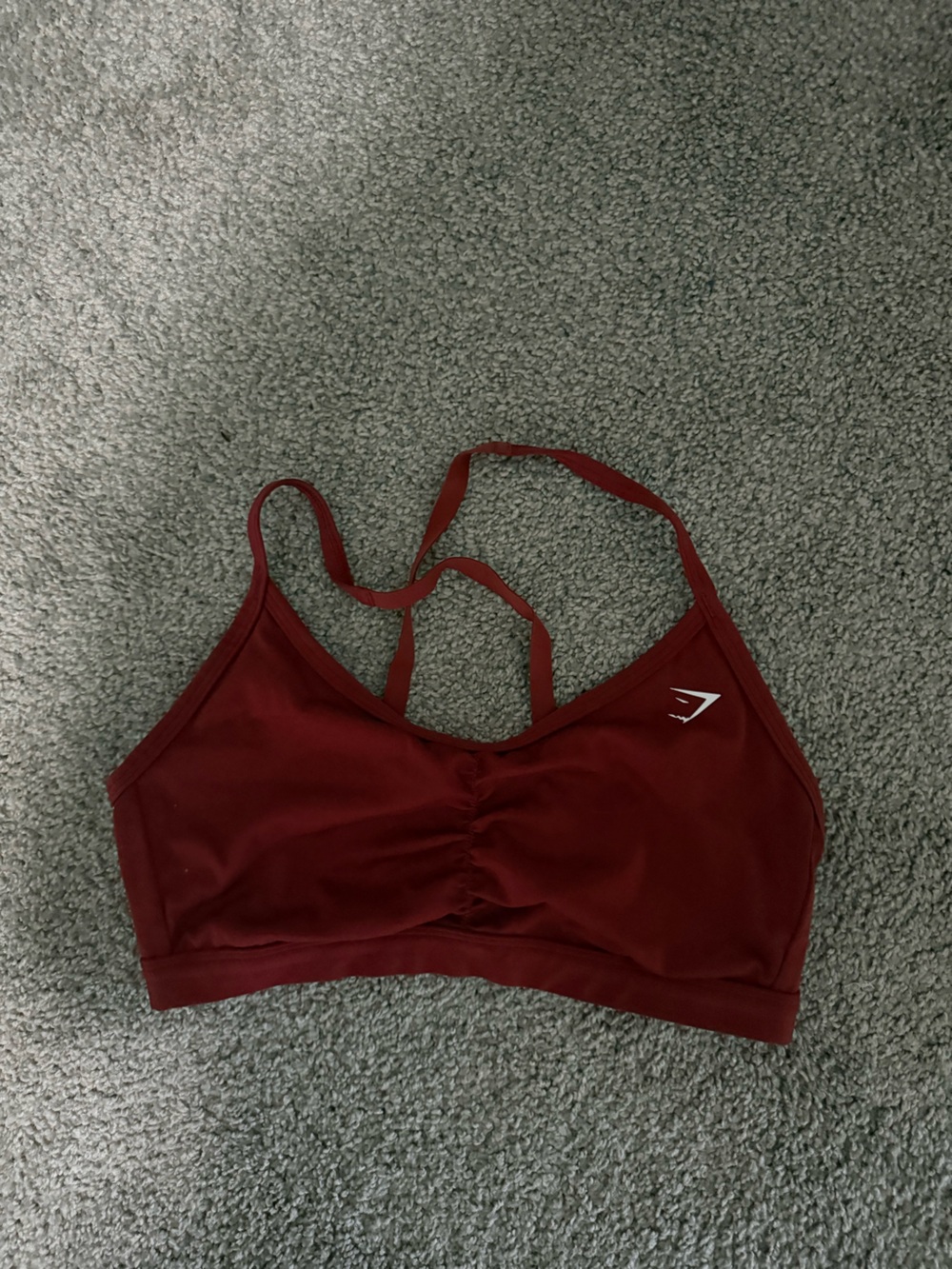 Gymshark Maroon Strappy Women's Sports bra